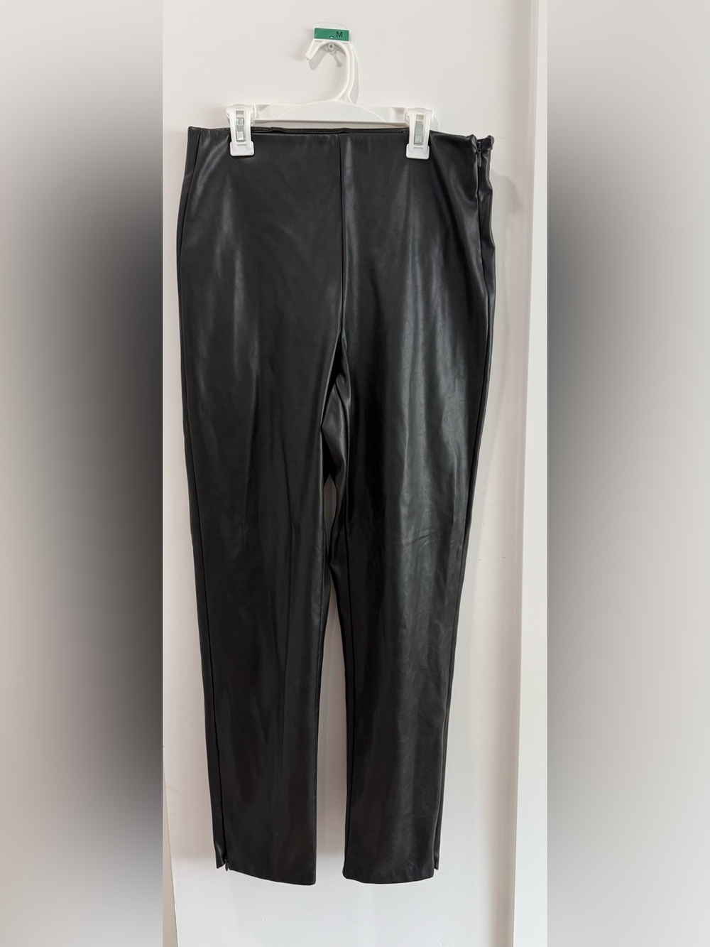 Black Faux Leather Womens Pants